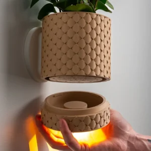 Wall Light Planter - Quilted