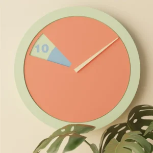 Focused - Minimalist Wall Clock with Rotating Hour Panel & Customizable Colors