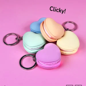 Macaron Heart Clicker, Clicky Keychain