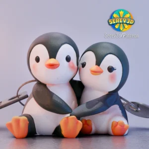 Hugging Penguin Couple